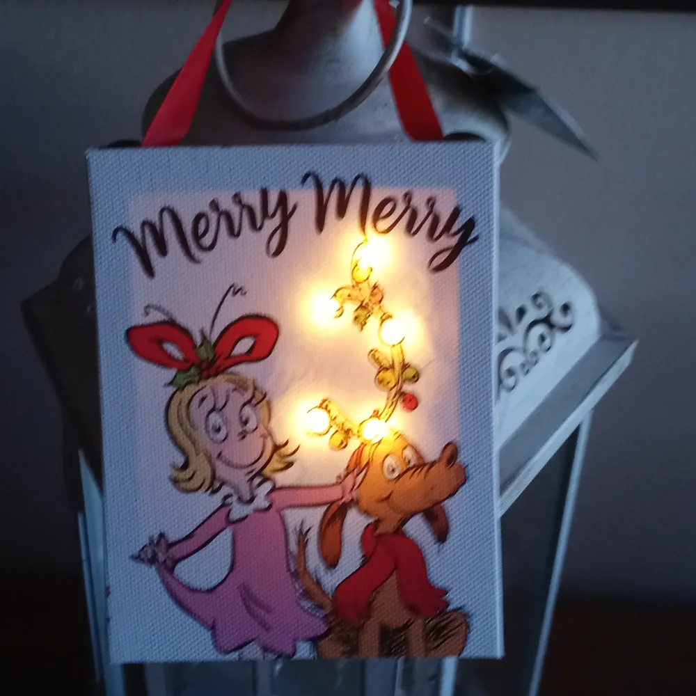 Max and Cindy Lou light up ornament